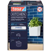 Tesa Kräutertopf-Set weiß, 1 Set
