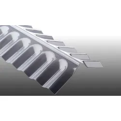 Firsthauben für Polycarbonat Wellplatten S 76/18 - Glasklare 1265 x 150 x 50 mm Dachabdeckung – flexible Dachhaube – ideale Firstabdeckung