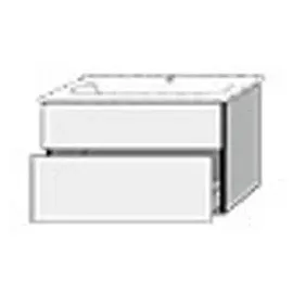 Sanipa Waschtischunterschrank 2 Auszüge 88 x 58,2 x 46,7 cm Sandgrau