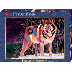 HEYE Puzzle Night Wolf, 1000 Puzzleteile, Made in Germany bunt