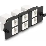 DeLock Keystone Adapter Panel 6 Port schwarz