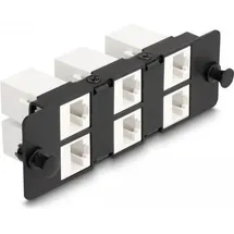 DeLock Keystone Adapter Panel 6 Port schwarz