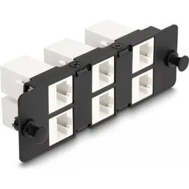 DeLock Keystone Adapter Panel 6 Port schwarz