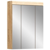 VCM ebuy24 Spiegelschrank Bad 3 Türen Eiche dekor.