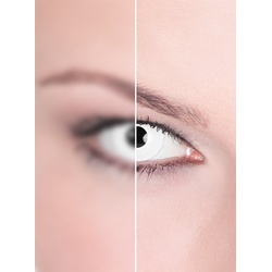 Metamorph Motivlinsen »Kontaktlinse weiß mit Dioptrien«, Eine weiße Kontaktlinse mit Stärke weiß