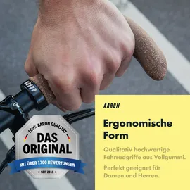 Aaron Fahrradgriffe Horn ergonomisch mit Gel-Dämpfung Kork/braun