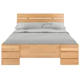 Visby Massivholzbett, Buche, Buchenholz, 140x200 cm, Schlafzimmer, Betten