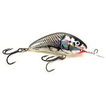 Salmo Hornet Wobbler, Salmo Farben:Holographic Grey Shiner, Länge/Gewicht/Laufverhalten/Tauchtiefe:9cm / 36g / schwimmend / 3.5-5.0m