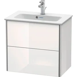 Duravit XSquare 61x38,8cm, sw hgl, 2 Schubk., wandhängend