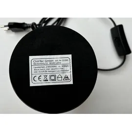ChiliTec Lavalampe 40cm Tischleuchte mit Schalter 230V Grün Schwarz