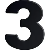 Kirsten Ziffer selbstklebend 3 Aluminium schwarz
