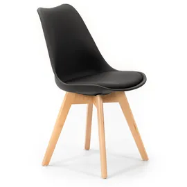 VS Venta-stock Stuhl Klara Polsterstuhl Schwarz 2er Set