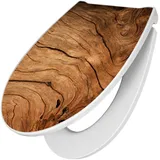 Banjado Premium Toilettendeckel Mit Absenkautomatik WC-Sitz Soft Close Hygienischer Klodeckel Duroplast Mit Motiv Trockenes Holz