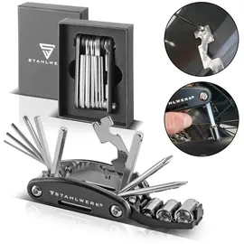 STAHLWERK Multitool Multifunktionswerkzeug faltbares Fahrrad Reparaturwerkzeug