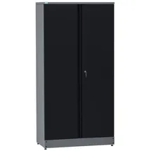 KÜPPER Hochschrank Stahl 91x180x45 cm schwarz abschließbar