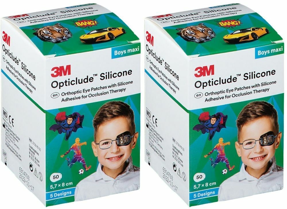 3MTM OpticludeTM Silicone Boy Maxi 5,7 x 8,0 cm 2x50 pc(s) pansement(s)