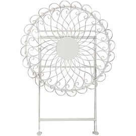 Beliani Stiffe Gartentisch Ø 70 x 76 cm Cremeweiß