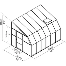 CANOPIA Sun Room Alu Weiß PVC 3 mm 9,8 m2