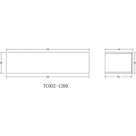 doporro TV Lowboard hängend Fernsehschrank Wohnzimmer | TV-Schrank hängend Fernsehtisch Hängeschrank 120cm Fernsehschrank02