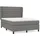 vidaXL Boxspringbett mit Matratze Dunkelgrau 140x200 cm Stoff