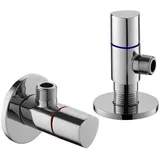 Primaster Design Eckventil 1/2 x 3/8 Relax chrom 2er Set