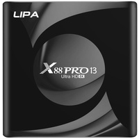 Lipa X88 Pro 13 Android TV-Box 4-64 GB Android 13 - Streaming box - IPTV box - Mediaplayer - 8K und 4K Decoder - Apps über Play Store und Internet...