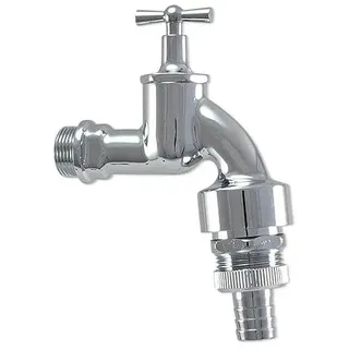 Hermann Schmidt Auslaufventil 3/4" Poliert Verchromt