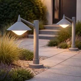 WOFI Außen Steh Stand Lampe (379401500500) grau
