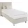 Westfalia Schlafkomfort Boxspringbett, inkl. Kaltschaum-Topper und Zierkissen Strukturstoff, Liegefläche B/L: 90 cm x 200 cm, H3, 7-Zonen-Kaltschaummatratze, beige Boxspringbett, Made in Germany - Möbel
