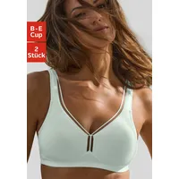 PETITE FLEUR PETITE FLEUR, T-Shirt-BH in mint+weiß | Gr.: