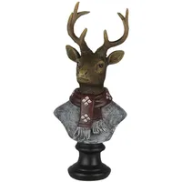 Clayre & Eef Dekoration Hirsch Mehrfarbig 10x9x23 cm 6PR4611