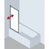 Kermi Vario 2000 Faltwand 1-flügelig V2FW10601422K 65,1-66,7x140cm, weiß, Kerolan Perl