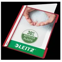 Leitz 25 LEITZ Schnellhefter 4191 Kunststoff rot DIN A4