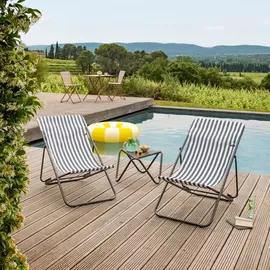 Lafuma Maxi Transat Gartenstuhl 0 x 0 x 0 cm grau/weiß