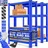 Masko MASKO® 2er-Set Lagerregal Schwerlastregal, Kellerregal, verstellbare Ablagen, MDF-Platten Regal aus Metall, Steckregal, Werkstattregal, Keller, Garage