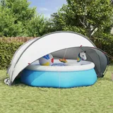vidaXL Pool-Dome 4,72 x 4,6 m Grau/Orange