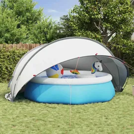 vidaXL Pool-Dome 4,72 x 4,6 m Grau/Orange