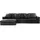 Beliani Ecksofa Leder 4-Sitzer Schwarz/Silber