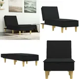 Vidaxl - Chaiselongue Schwarz Stoff - Chaiselongue - Relaxsessel - Liegesessel - Wohnraummöbel - Wohnzimmer Dekoration - Home & Living
