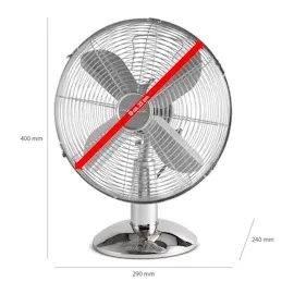 ProfiCare PC-VL 3062 M Tischventilator chrom