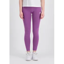 Leggings ALPHA INDUSTRIES "Alpha Industries Women - Leggings Basic Leggings SL Women", Damen, Gr. XS, Normalgrößen, pink (schwarz magenta), Obermaterial: 95% Baumwolle, 5% Elastan, Hosen