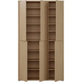 Forte Alice Springs Schuhschrank 109,2 x 34,9 x 191,9 cm beige/braun