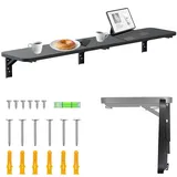 Maclean Brackets Schreibtisch 100x20cm Schwarz