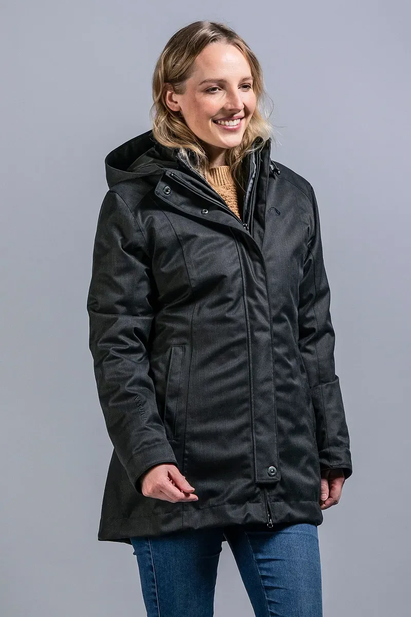 Tatonka Ganzjahres-Kurzmantel Naika 3in1 Coat (wasser- und winddicht, Innenmantel herausnehmbar) schwarz Damen