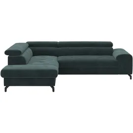 Cotta Ecksofa Aura L-Form mit Bettfunktion 260 cm Grün