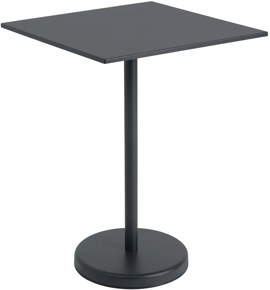 Muuto Linear Steel Tisch, 70 x 70 cm, höhe 95 cm, anthrazit black