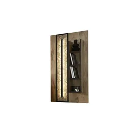 Uno Wandregal 60 x 20 x 120 cm Schwarz