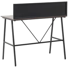 Beliani Schreibtisch Hastings Braun / Schwarz