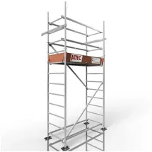 Altec Rollfix® 2.0 400 | 4m Arbeitshöhe | hvst. Fußplatten | Wandanker Made in Germany TÜV | belastbar 200kg/m2 | Norm - DIN EN 1004-1 | Modulares Alu Arbeitsgerüst | Baugerüst | Fahrgerüst