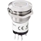 Renkforce RF-4707814 Klingeltaster 1fach Edelstahl, Weiß 24V DC/ 2 A, 24V AC/ 1A